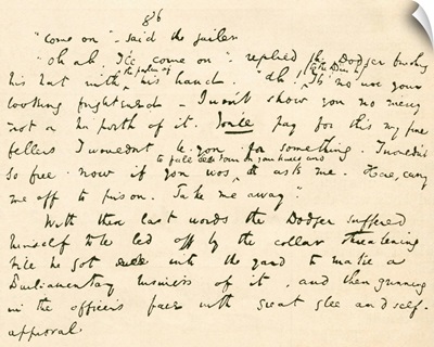 From The Original Manuscript Of Oliver Twist By Charles Dickens, Published 1896