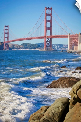 Golden Gate Bridge From Baker Beach; San Francisco California United States Of America