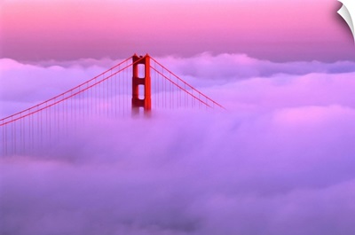 Golden Gate Bridge In Fog San Francisco, California