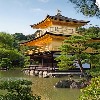 Golden Pavilion, A Buddhist Temple; Kinkaku Ji, Kyoto, Japan