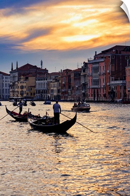 Grand Canal At Sunset, Venice, Italy