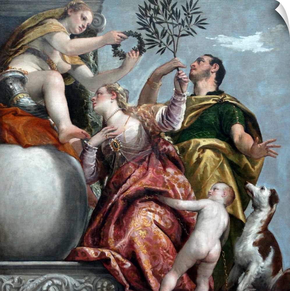 Painting titled 'Happy Union' by Paolo Veronese, Italian Renaissance painter based in Venice. Dated 16th Century.