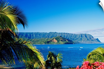 Hawaii, Kauai, Hanalei Bay, Bali Hai, Ocean And Coastline