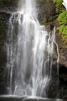 Hawaii, Maui, Hana, Close Up Of Wailua Falls