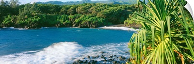 Hawaii, Maui, Hana, Waianapanapa State Park, Black Sand Beach