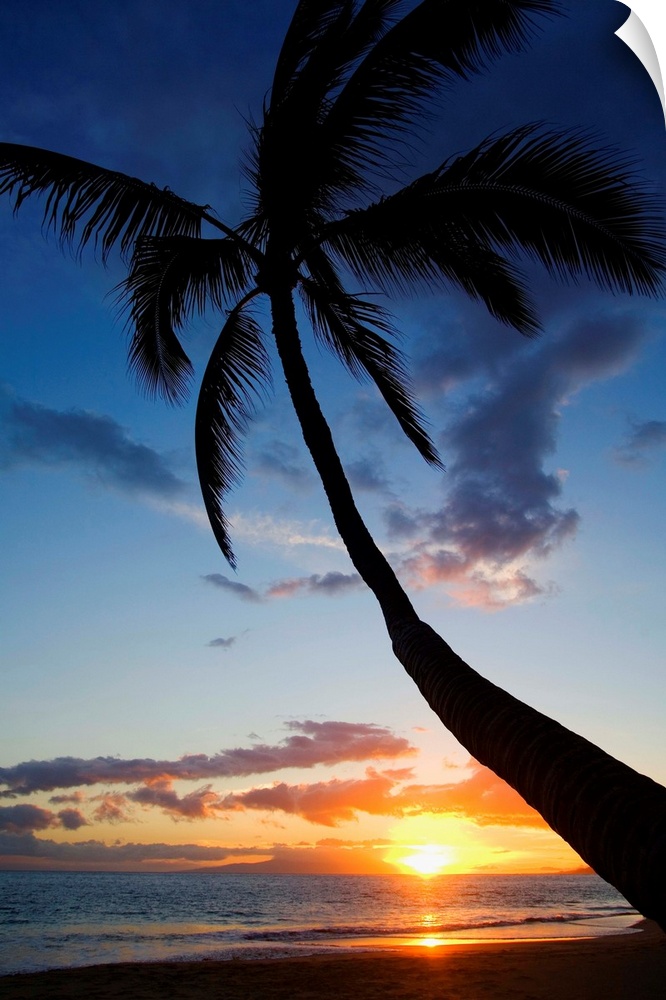 Hawaii, Maui, Kihei, Sunset At Kamaole Beach