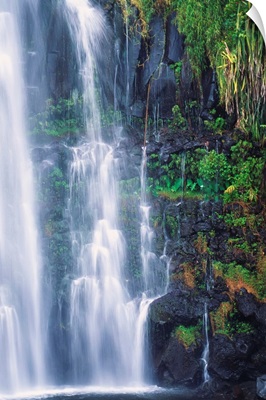 Hawaii, Maui, One Of Many Cascading Waterfalls Found Along Hana Coast