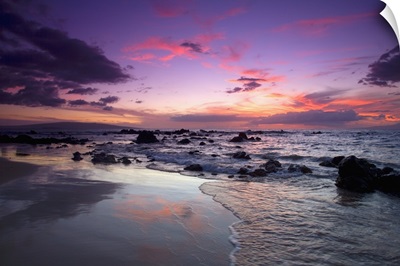 Hawaii, Maui, Wailea, Sunset At Mokapu Beach