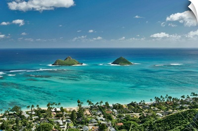Hawaii, Oahu, Lanikai, Afternoon View Of The Mokulua Islands