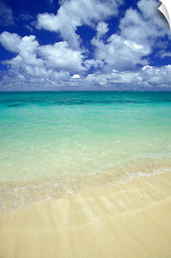 Hawaii, Oahu, Lanikai, Ocean Shoreline With Turquoise Water