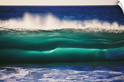 Hawaii, Oahu, Waves Crashing On The Waianae Coast