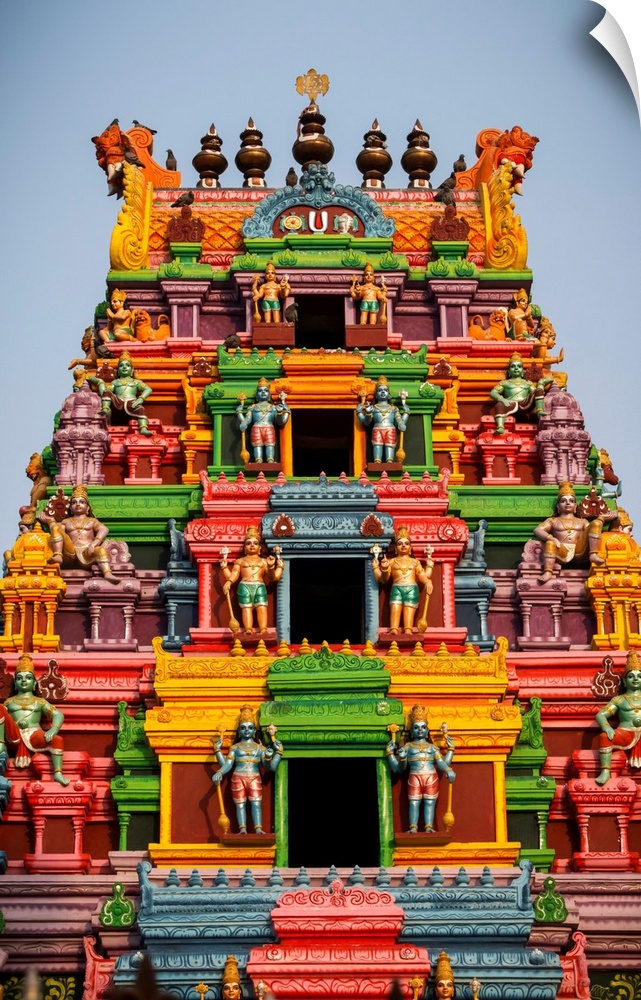 Hindu temple gopuram.