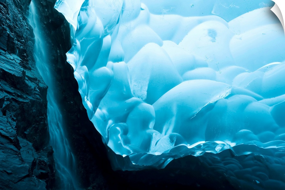 Ice Cave Inside The Mendenhall Glacier, Juneau, Alaska