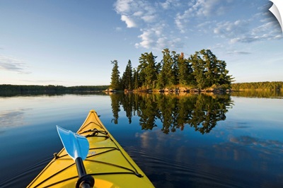Kayak On Lake In Northwestern Ontario, Lake Of The Woods, Ontario, Canada