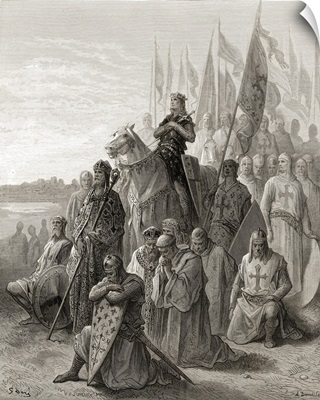 King Louis IX Before Damietta During His First Crusade In 1249