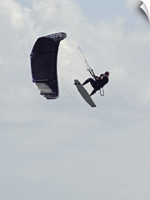 Kitesurfer In Mid-Air