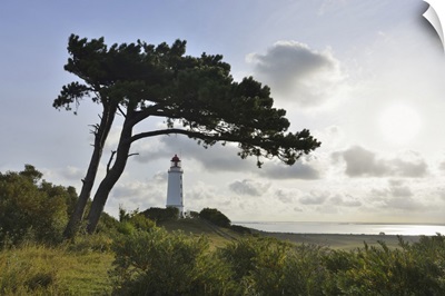 Lighthouse On The Dornbusch In The Morning, Baltic Sea, Western Pomerania, Germany