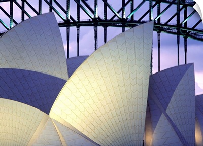 Looking Over The Opera House To The Sydney Harbor Bridge, Close Up