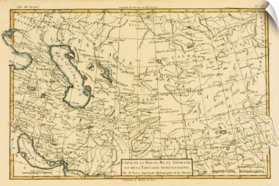 Map Of Central Asia, Circa 1760