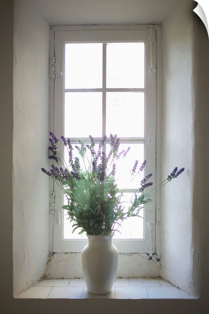 Mediterranean Coast In Provence, Lavender In A Vase, Southern France