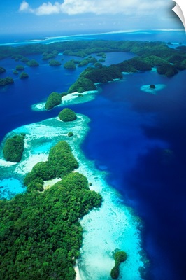 Micronesia, Palau, Rock Islands, Aerial