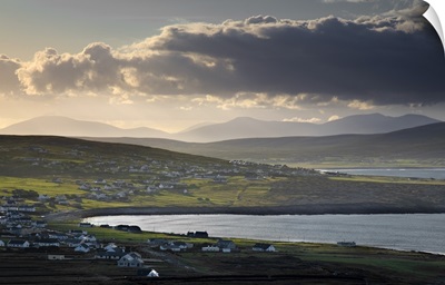 Morning Light Over A Village, Dooagh, Achill Island, County Mayo, Ireland