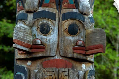 Native Totem Pole In Sitka National Historical Park, Alaska