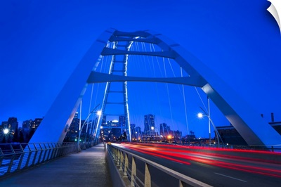 Night Shot Of The New Walterdale Bridge, Edmonton, Alberta, Canada