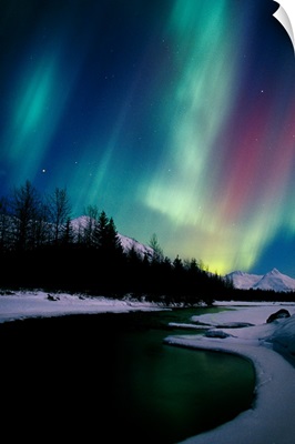 Northern Lights Over Portage River Valley SC Alaska