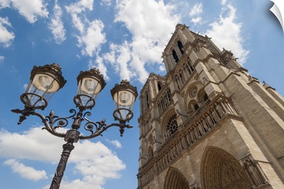 Notre Dame Cathedral Facade In Paris