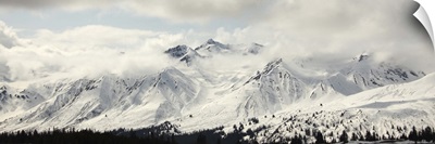 Panoramic View Of Snow-Covered St. Elias Mountains And Clearing Storm, Canada