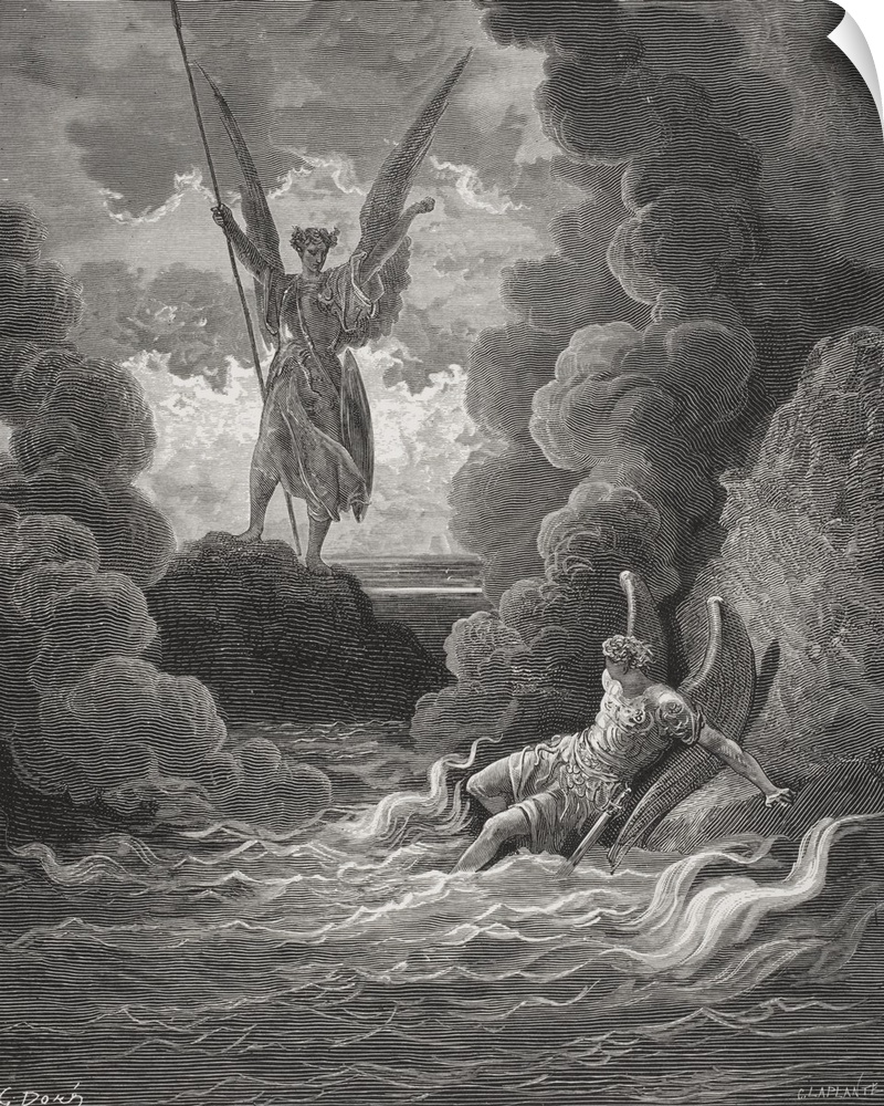 Engraving By Gustave Dore, 1832-1883, French Artist And Illustrator, For Paradise Lost By John Milton, Book 1, Lines 221 A...