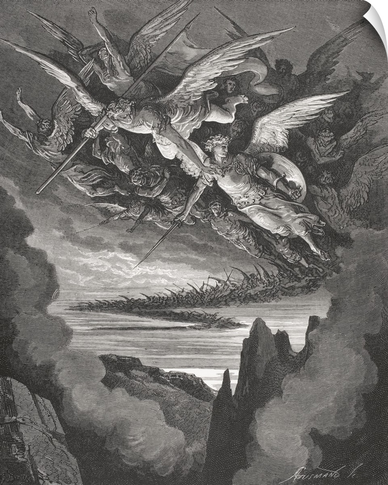 Engraving By Gustave Dore, 1832-1883, French Artist And Illustrator, For Paradise Lost By John Milton, Book I, Lines 344 A...