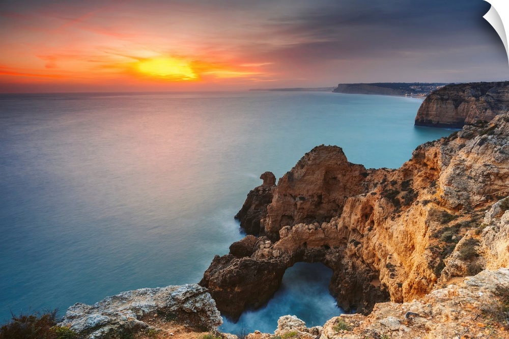 Ponta da Piedade, a rugged headland along the coast of Portugal, Lagos, Algarve, Portugal