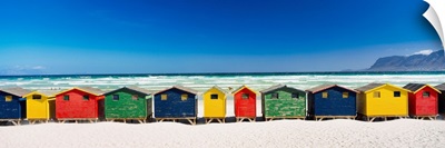 Row Of Beach Houses On Beach