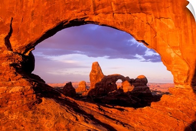 Sandstone Rock Formations At Arches National Park, Utah