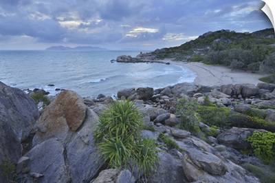 Sandy Beach With Granite Stones, Horseshoe Bay, Bowen, Queensland, Australia
