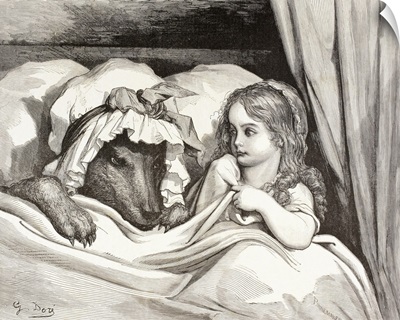 Scene From Little Red Riding Hood By Charles Perrault, 1880