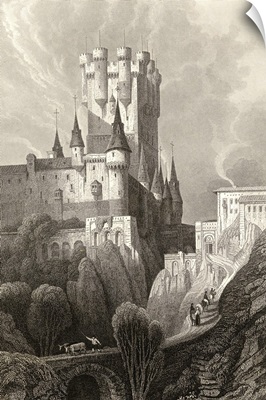 Segovia, Spain, Alcazar Before 1862 Fire