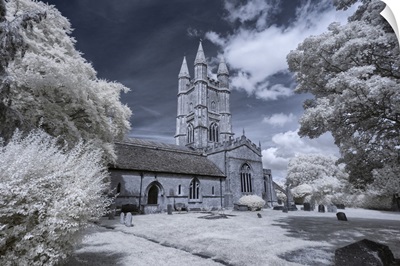 St. Sampsons Chuch And Churchyard In Cricklade In Infrared