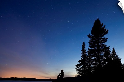 Star Gazing At Mackenzie Point Over Lake Superior, Ontario, Canada