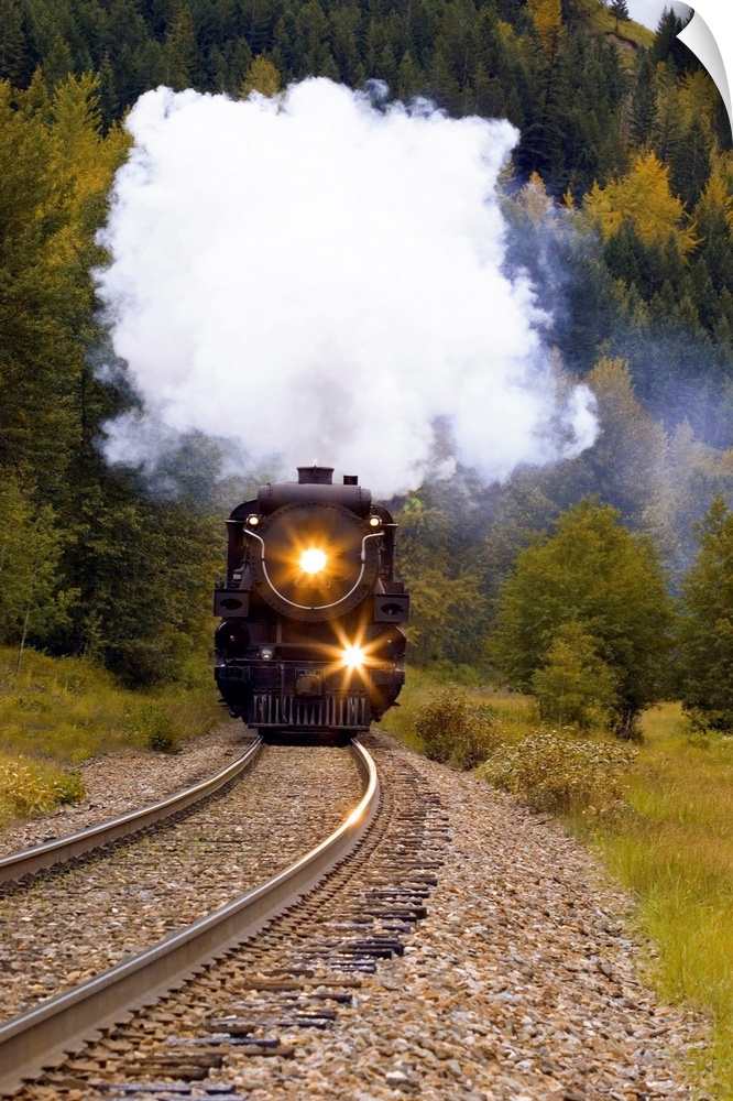 Steam Train On Tracks