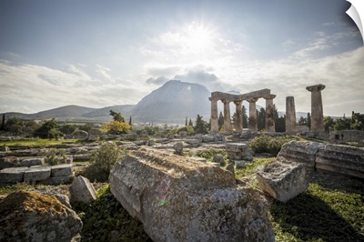 Stone Ruins, Temple Of Apollo, Corinth, Greece
