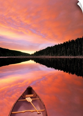 Sunrise Clouds Over Winchell Lake, Alberta, Canada