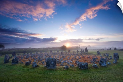 Sunrise Over Beaghmore Stone Circles, County Tyrone, Northern Ireland