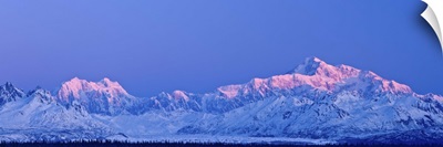 Sunrise Over Mt. McKinley And The Alaska Range, Denali State Park, Southcentral Alaska