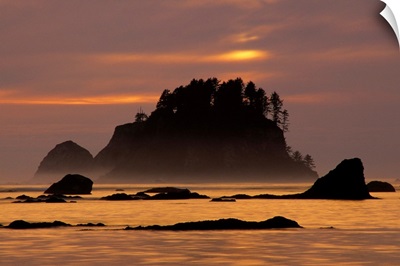 Sunset At Olympic National Park, Cape Alava, Washington State