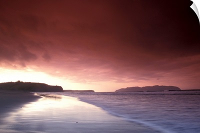 Sunset Over Beach at Pasagshak Bay Kodiak Island