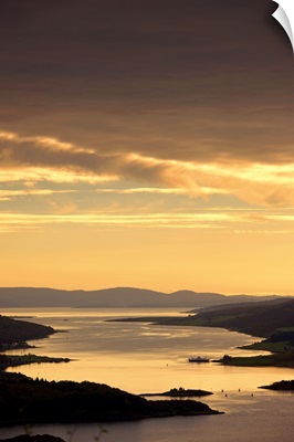 Sunset Over Water, Argyll And Bute, Scotland, UK