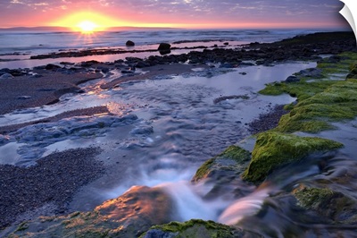 Sunset Over Water, Killala Bay, County Sligo, Ireland